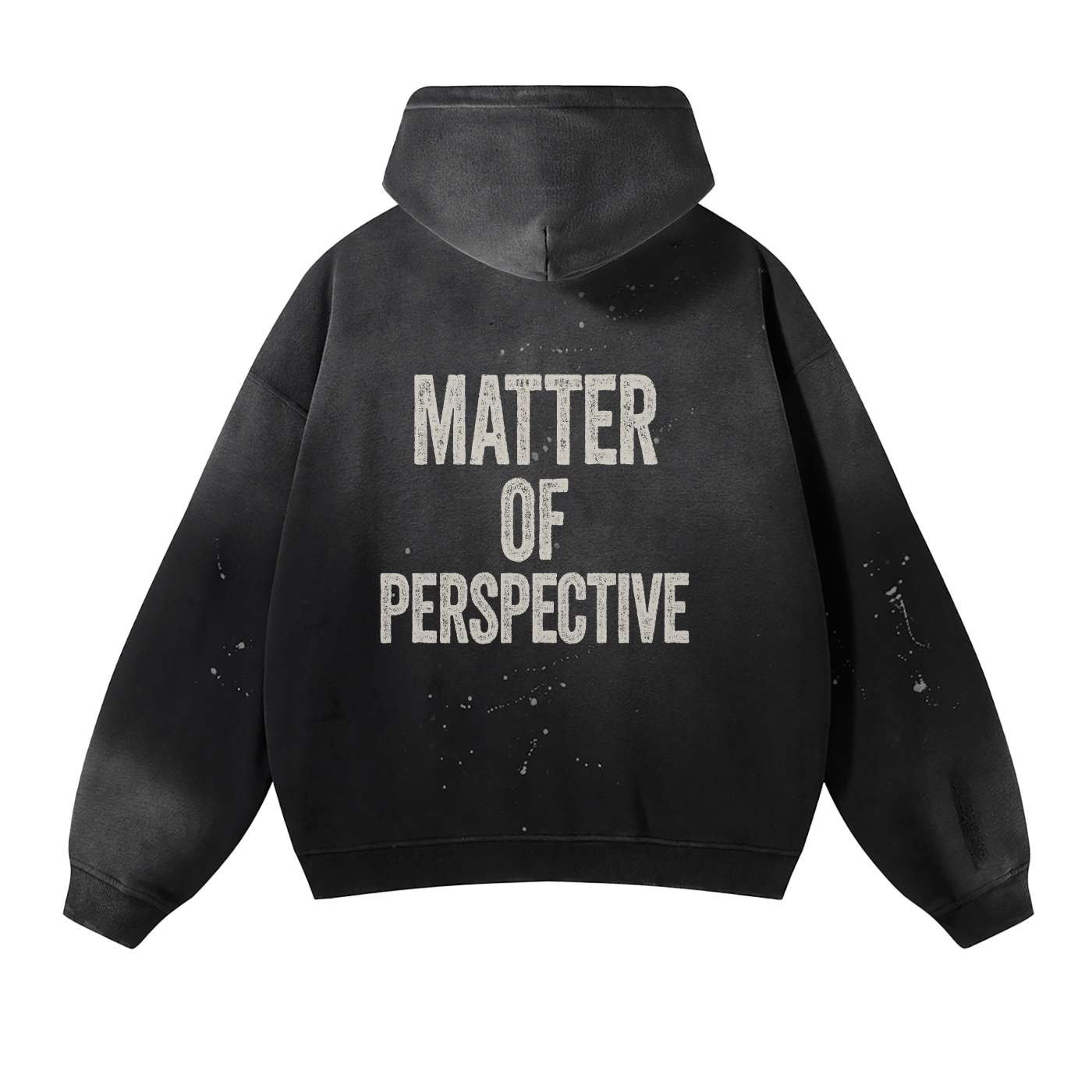 Vintage Wash Frayed Fleece Hoodie - 360 GSM