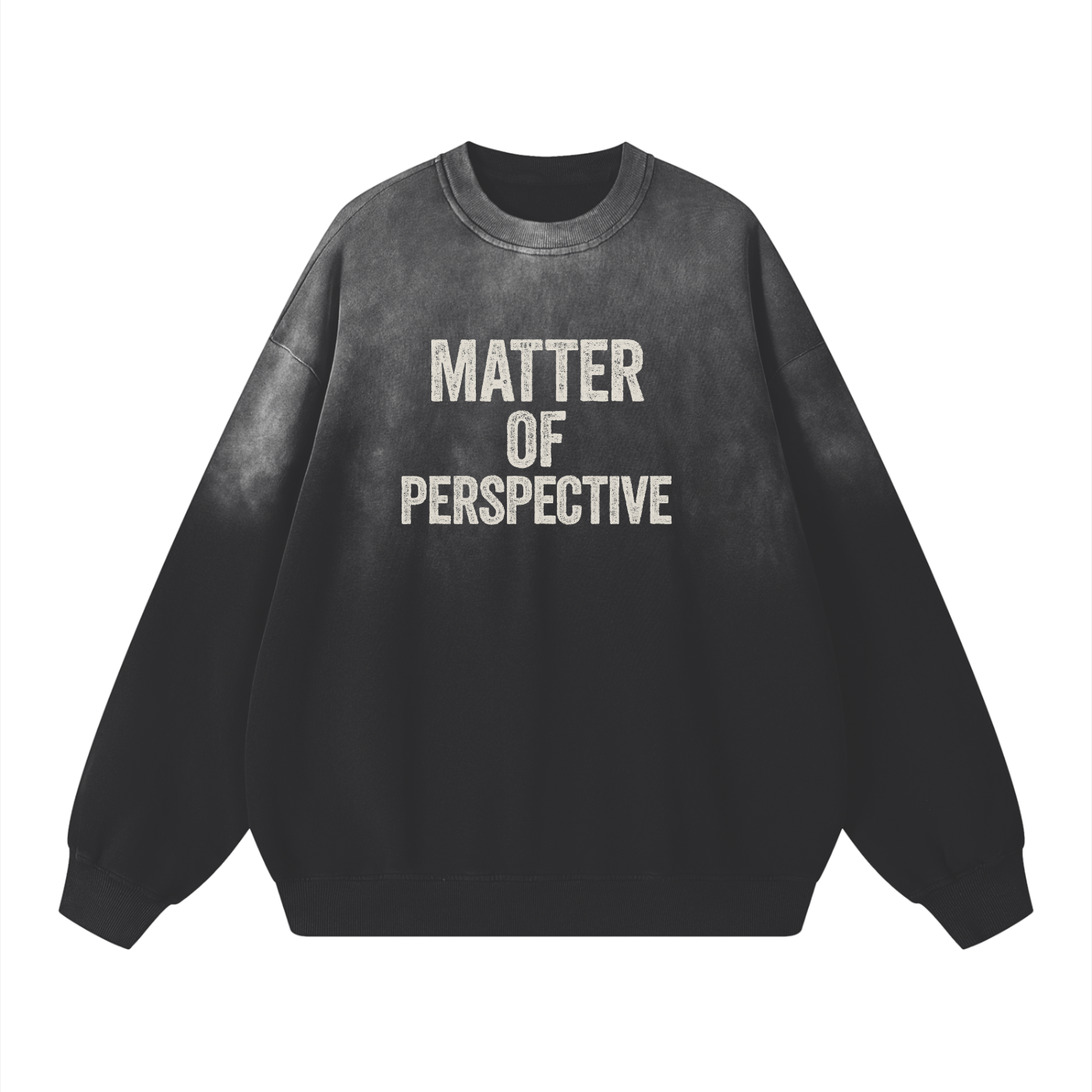 Effortless Athleisure Pure Cotton Handcrafted Monkey Wash Drop-Shoulder Sweatshirt