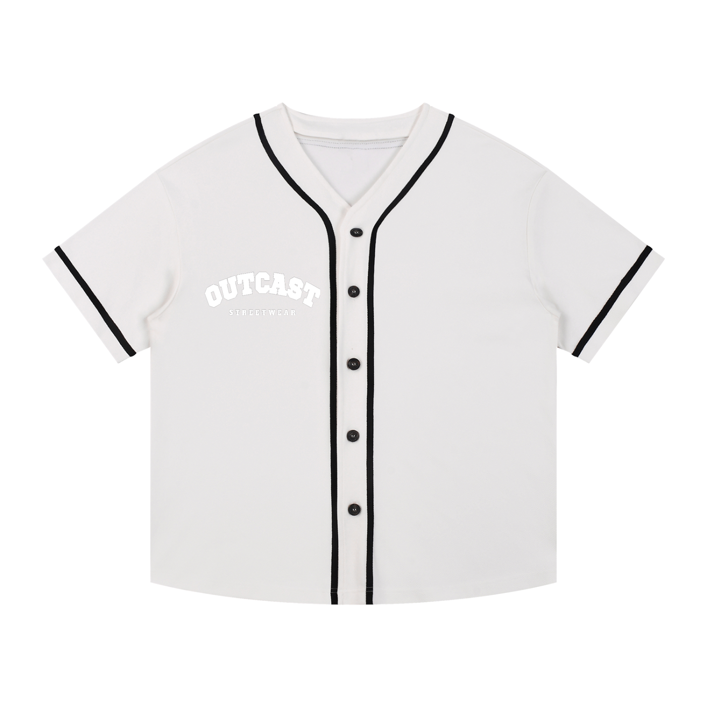 Contrast Piped Button-Up Jersey